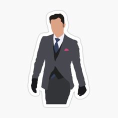 a man in a suit and tie sticker