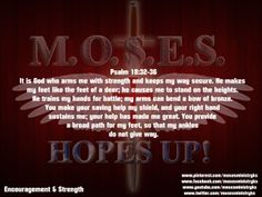 a cross with the words moses and hope up