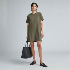 The Organic Cotton Weekend Tee Dress Kalamata – Everlane Long Sleeve Collared Dress, Hoodie Sweatshirt Dress, Sleeveless Wrap Dress, Long Slip Dress, Picnic Dress, Women Rising, Sweater Dress Midi, Black Sleeveless Dress, Pink Midi Dress