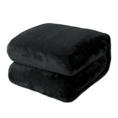 two black blankets stacked on top of each other