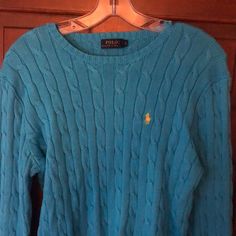 Blue Ralph Lauren Cable Knit Sweater. Size Large. Excellent Condition, Never Worn. Super Comfortable Sweater And Very Warm! Sweaters Ralph Lauren, Ralph Lauren Cable Knit Sweater, Ralph Lauren Cable Knit, Blue Ralph Lauren, Comfortable Sweater, Ralph Lauren Sweaters, Ralph Lauren Sweater, Ralph Lauren Blue, Cable Knit Sweater