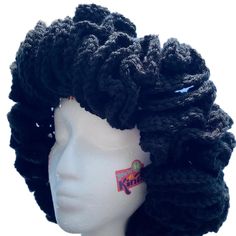 PRICES MAY VARY. Stay warm and stylish this winter with a handmade knitted hat featuring a eye catching ruffled brim, perfect for carnival! Made with soft and comfortable polyester fiber, this hat is a great choice for gifting during Christmas or birthdays. Suitable for both men and women who love unique fashion accessories that showcase their individuality. Whether you're attending a Halloween party or heading outdoors in the winter, this versatile hat is a perfect companion. Make a statement w Crochet Salt And Pepper Hat, Crochet Octupus Hat, Curler Hat, Knit Bucket Hat, Bamboo Hat, Bamboo Hats, Knitted Lace, Crochet Bucket, Hip Hop Hat