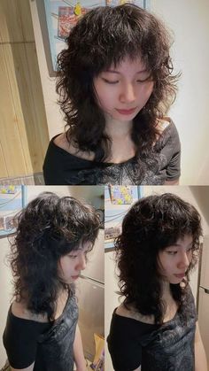 Curly Octopus Haircut, Hairstyles For Medium Length Layered Hair, Korean Shaggy Haircut, 180 Haircut, 3a Haircut, Curly Jellyfish Haircut, Jellyfish Haircut Curly, Mullet Curly Hair, Fashion Mullet