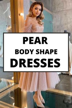 Pear Shape Formal Dress Guide, Wedding Guest Dresses Pear Shape, Pear Figure Dress, Wedding Dresses For Pear Shaped Women Body Types, Best Dresses For Pear Shaped, Best Dresses For Pear Shape Body Types, Flattering Dresses Body Shapes Pear, Body Shape And Dress Style, Party Dress For Petite Women