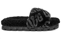 (WMNS) UGG Logo Slides 'Black' 1148770-BLK Fluffy Sandals, Spring Light, Black Sandals Flat, Things I Need To Buy, Pretty Sandals, Pretty Shoes Sneakers, Diy Clothes And Shoes, All Nike Shoes, Black Uggs