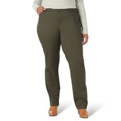 Pull together a great look with these women's pants from Lee. Pull together a great look with these women's pants from Lee. Wrinkle-free Stretch twill construction 4 pocketsFIT & SIZING 31-in. inseam Straight-leg opening Zipper flyFABRIC & CARE Cotton, polyester, spandex Machine wash Imported Size: 24 Tall. Color: Dark Green. Gender: female. Age Group: adult. Slacks For Women, Straight Leg Pant, Plus Size Pants, Womens Dress Pants, Bottom Clothes, Women's Pants, Wrinkle Free, Wide Leg Trousers, Bottoms Pants