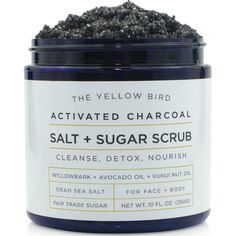 Charcoal Salt & Sugar Scrub. Rediscover the skin of your youth! Use this all organic scrub to get the most supple skin. Made with mild ingredients that won’t irritate // natural skin care ingredients // natural skincare // organic skin care #theyellowbirdco Sugar Cleanse, Skin Care Routine For Teens, Coffee Facial, Skin Care Ingredients, Natural Skin Care Ingredients, Skin Care Routine For 20s, Home Remedies For Hair, Pelo Afro, Natural Therapy