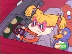 a cartoon character driving a car with the caption you wanna lambbocchiin?