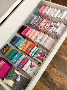 an organized drawer with many items in it