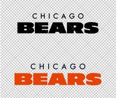 the chicago bears logo is shown in three different colors, including black and white with an orange