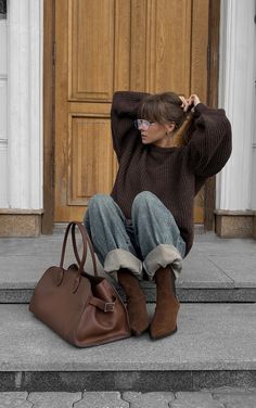 Outfit Minimalista, Ootd Autumn, Casual Autumn Outfits Women, 가을 패션, Autumn Outfit, Ootd Outfit, Winter Fashion Outfits, Preppy Style, Look Fashion