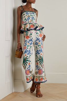 Flared Trousers, Flared Pants, Printed Linen, Up Girl, Net A Porter, Daily Fashion, Ginger, Porter, Printer