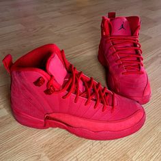 Size 6.5 In Mens. Size 8-8.5 In Womens.Only Worn A Handful Of Times And Haven't Worn Them In About 2 Years. Still Looks Brand New. It Time For Them To Have A New Owner Who Can Appreciate Them Better Then I Did <3 . Retro Gym, Stylish Footwear, Shoes Retro, Jordan Red, Jordan 12 Retro, Jordan 12, Jordans 12, Womens Jordans, Red Shoes