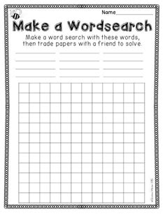 make a word search worksheet for students