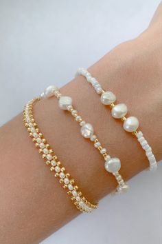 Bracelets With Pearls, Handmade Beaded Bracelets, Pearl Bracelets