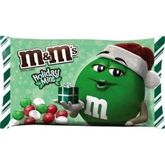 m & m's holiday mint candy bar