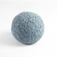 Blue Ball Pillows On Couch, Round Ball Pillow Pattern, Fluffy Ball Pillows Blue, Round Boucle Pillow, Blue Round Pillow, Daybed Cover Sets, Towel Rug, Lush Decor, Daybed Covers