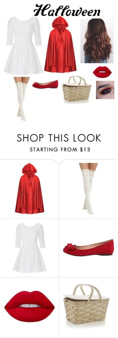 the red and white dress is featured in this ad