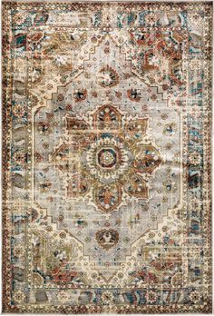 Oriental Weavers Juliette 205E3 Grey/Rust Area Rug Persian Pattern, Upper East Side, Traditional Interior, Deep Teal, Johannesburg, Persian Carpet, Carpet Runner, My New Room