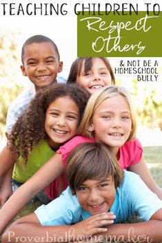 Teaching children to respect others is so important. Here are some ways to keep your child from becoming a homeschool bully. #Homeschool #Bully  #ProverbialHomemaker #Respect #CharacterTraining #ChristianFamily #Respect Teaching Respect, Backrest Pillows, Mini Basketball, Raising Girls, Student Behavior, Grand Kids, Birthday Stuff, Peer Pressure, Christian Kids