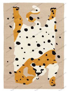 an animal rug with spots on it