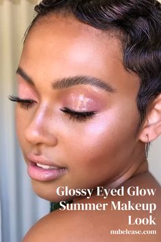 Natural Dewy Makeup Look, Makeup Look Bridal, Makeup Looks Colorful, Natural Dewy Makeup, Lush Makeup, Colorful Eyeshadow Palette, Sunkissed Makeup, Dewy Makeup Look, Bright Eye Makeup