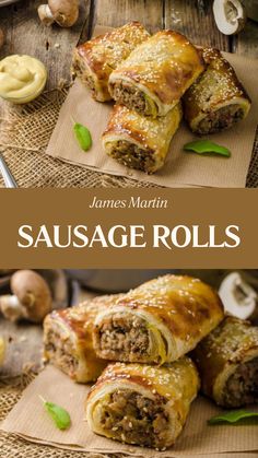 James Martin Sausage Rolls British Sausage Rolls, Pastry Folding, Savory Rolls, Scrolls Recipe, Liver And Bacon, James Martin Recipes, Sautéed Onions, Sausage Meat