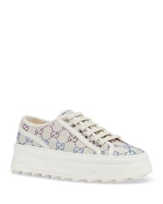 Gucci Women's Lace Up Low Top Platform Sneakers