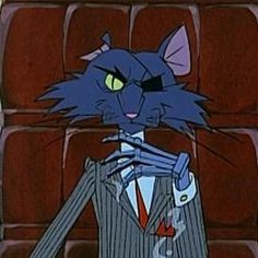 a cartoon cat in a suit and tie