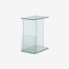 Lucent Small Side Table Side Table Case Furniture Glass Side Table With Drawer, Narrow Glass End Table, Glass Tables For Small Spaces, Small Glass Nightstand, Outdoor Table Lamps, Small Side Table, Busy Family, Modern Lamp, Glass House