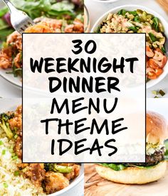 easy dinner ideas easy Dinner Theme Ideas, Dinner Menu Planning, What To Have For Dinner, Family Dinner Menu, Menu Sans Gluten, Happy Habits, Weekly Dinner Menu, Dinner Menu Ideas, Meal Planning Menus