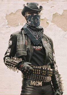 Cowboy Rocker Style, Anarchist Fashion, Punk Outfits Men, Punk Cowboy, Goth Cowboy, Punk Fashion Diy, Biker Fashion, Punk Man, Punk Men