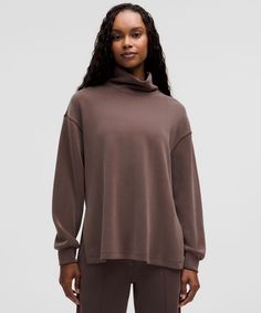 Softstreme Funnel-Neck Long Pullover | Women's Sweaters | lululemon Workout Capsule, Lounge Fits, Lululemon Softstreme, Gym Lounge, Wardrobe Wishlist, Winter Closet, Long Pullover, Travel Clothes, 2024 Christmas