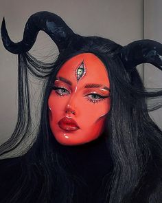 Devil Makeup Halloween, Demon Halloween Costume, Demon Makeup, Demon Costume, Devil Makeup, Tenacious D, Creepy Costumes, Fairy Halloween Costumes, Halloween Makeup Diy