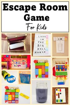 the escape room game for kids with lots of activities and games to play in it