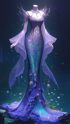 a dress designed to look like a mermaid