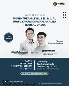 the flyer for an event with two men in white shirts and glasses, one is smiling at