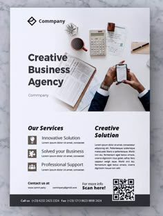 a flyer for a creative business