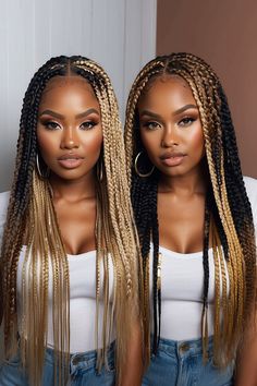 Jumbo Knotless, Vacation Hair, 2 Braids, Braided Hairstyle