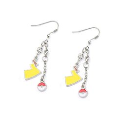 PRICES MAY VARY. Title: Pokemon Pokeball & Lightning Bolt Dangle Earrings. Product Type: Departments > Women > Jewelry > Earrings > Drop & Dangle Pikachu Tail, Pokemon Earrings, Pokemon Necklace, Pokemon Merchandise, Dangle Earrings Silver, Coupon Box, Pokemon Pikachu, Rings Jewelry Fashion, Norman Reedus