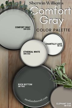 the different shades of gray paint are shown in this graphic style, and it is also available