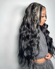 Faux Highlights, Baby Girls Frock Design, Frock Design Ideas, Deep Wave Human Hair, Hair For Black Women, Middle Part Hairstyles, Quick Weave Hairstyles, Birthday Hair, Sew Ins