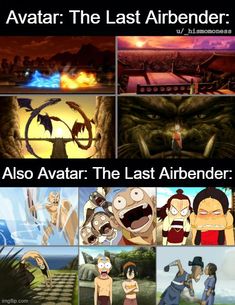 an image of the last airbender in cartoon form with caption that reads,'avatar the last airbender '