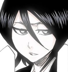 an anime character with black hair wearing a suit and tie, looking at the camera