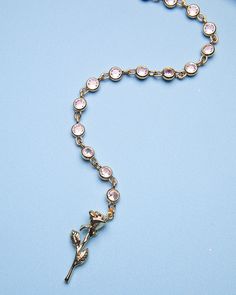 Blooming Rose Rosary Necklace – VidaKush Rose Rosary, Blooming Rose, Unique Necklace, Dangly Earrings