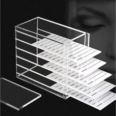 PRICES MAY VARY. High-quality Material: 5 layer acrylic organizer is made of sturdy acrylic plastic, with smooth sliding light, high-quality transparent acrylic resin can create a visually attractive display effect, allowing you to easily solve the trouble of storing eyelashes 5-layer Design: The lash display box has 5 layers, which is large and practical. With 5 eyelash trimmer cards with digital scales, you can quickly check and take out the false eyelashes you want, making you more smooth and Lash Storage, Eyelash Storage, Lash Supplies, Eyelash Extension Supplies, Eyelash Curlers, Make Up Tools, False Eyelash Extensions, Eyelash Case, Acrylic Organizer