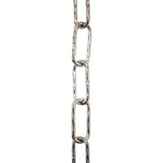 a metal chain is shown on a white background