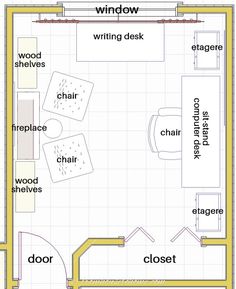 the floor plan for a bedroom and bathroom