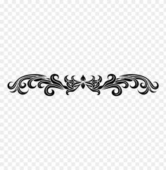 an ornate black and white border on a transparent background