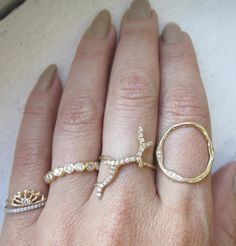 Gold Circle Ring, Gold Circle, Circle Ring, Handcrafted Rings, Full Circle, Brilliant Diamond, Delicate Bracelet, Round Brilliant, Beautiful Rings